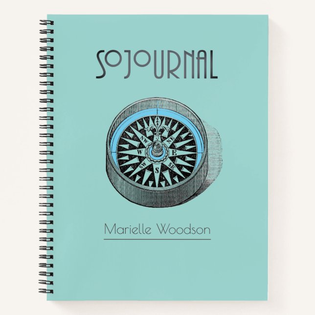 Adventure Travel Journal Compass Diary (Front)