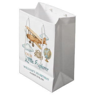Adventure Travel Little Explorer Birthday Medium Gift Bag