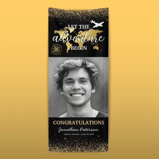 Adventure Travel Themed Graduation Party Banner (Creator Uploaded)