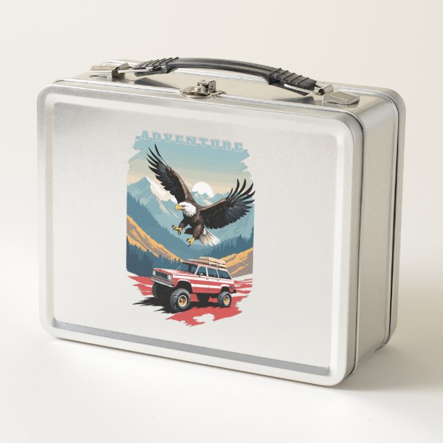 Adventure Trip USA Metal Lunch Box (Front)