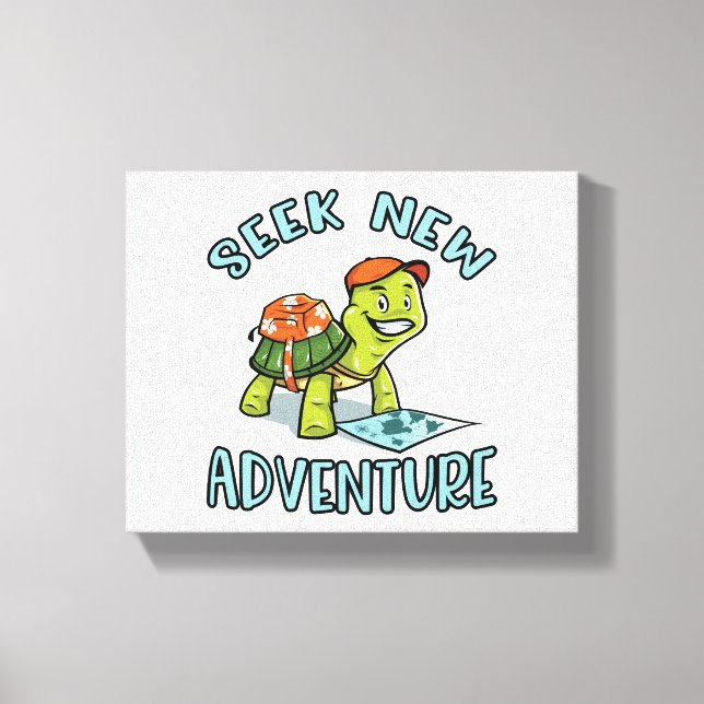 Adventure Turtle Canvas Print (Front)