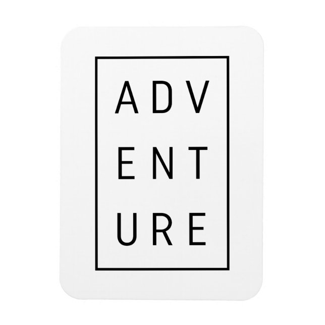 Adventure Typography Magnet (Vertical)