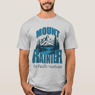 Adventure Typography Mount Rainier | Word Art Desi T-Shirt