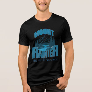 Adventure Typography Mount Rainier | Word Art Desi Tri-Blend Shirt