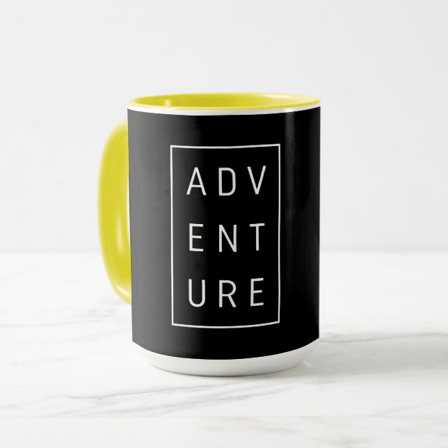 Adventure Typography Mug (Front Left)