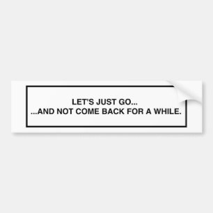 Adventure Typography Travel Quote Bumper Sticker