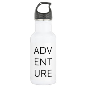 Adventure Typography Water Bottle Stainless Steel