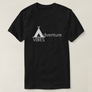 Adventure Vibes Camping Tent Logo Typography T-Shirt