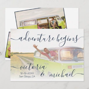 Adventure Wedding Photo Save the date Invitation