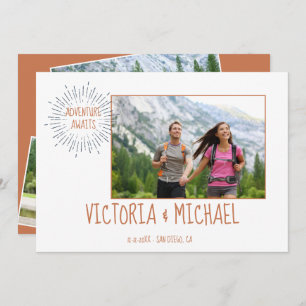 Adventure Wedding Photo Save the date Invitation