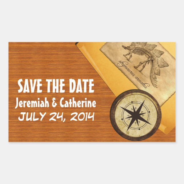 Adventure Wedding Save the Date Stickers (Front)