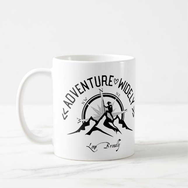 Adventure Widely official logo Coffee Mug (Left)