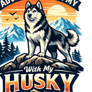 Adventure With My Husky Dog Lover Mug