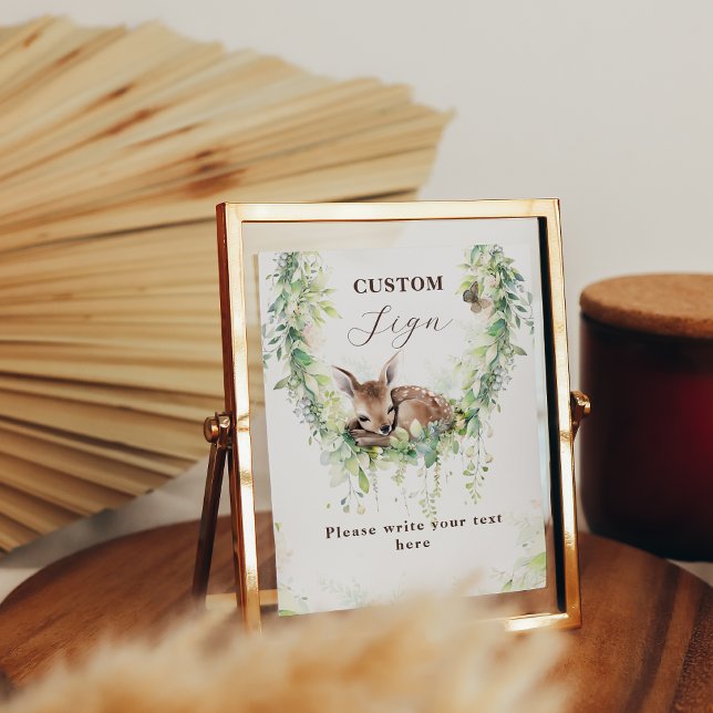 Adventure Woodland Baby Boy Shower Custom Sign (Creator Uploaded)