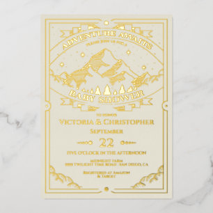 Adventure Woodland mountain forest Baby Shower Foi