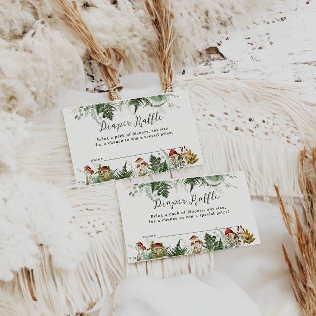 Adventure Woodland Mushroom Baby Boy Shower Enclosure Card (Creator Uploaded)