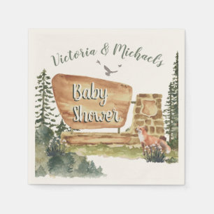 Adventure Woodland National Park Baby Shower Napkin