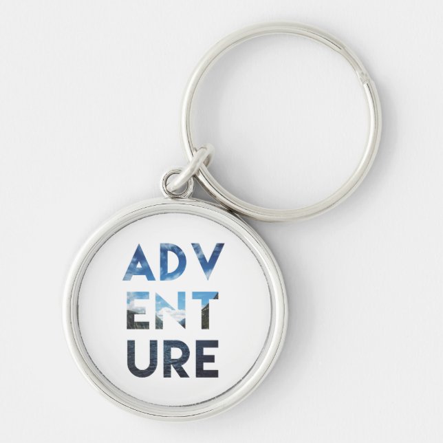 Adventure Word Art Travel Photography Key Ring (Front)