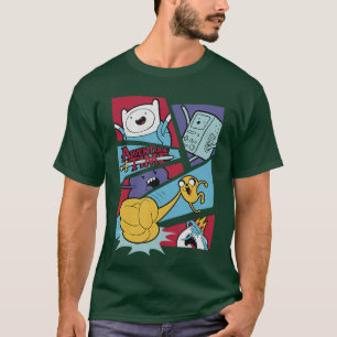 Adventureime Group Shot Action Comic Panels girl T-Shirt
