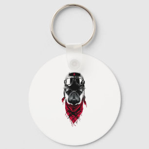 Adventurer Pug  Key Ring