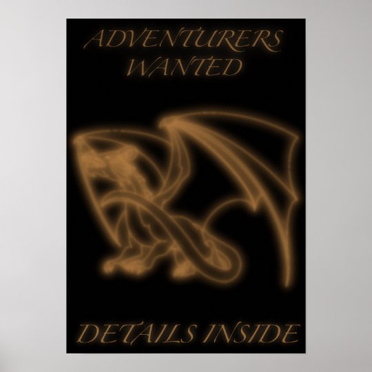 Adventurers Wanted Poster | Zazzle.co.uk