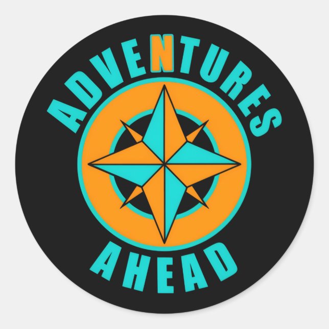 Adventures Ahead Classic! Classic Round Sticker (Front)