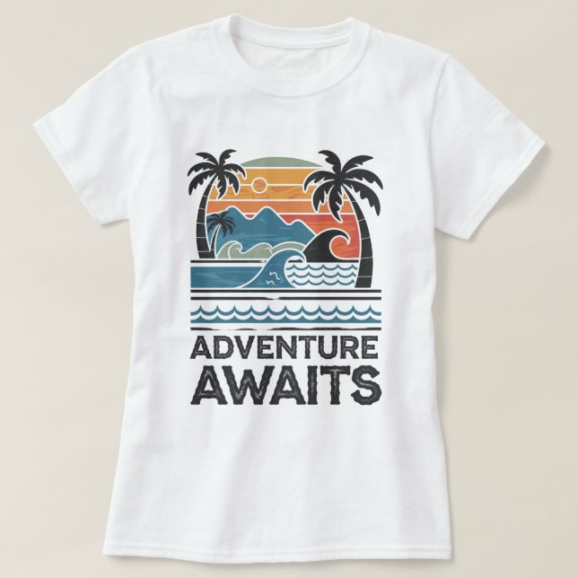  Adventures Await: Bold Exploration T-Shirt Design (Design Front)