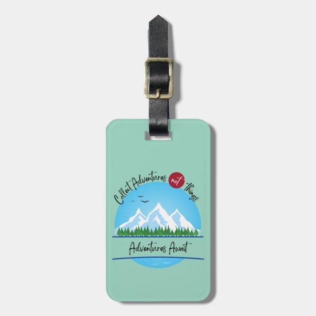 Adventures Await Luggage Tag (Front Vertical)