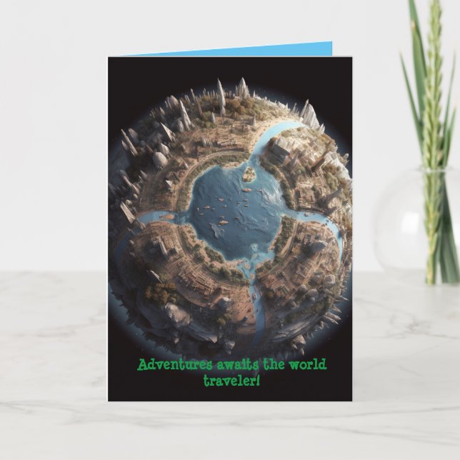 Adventures away the world traveller card (Front)