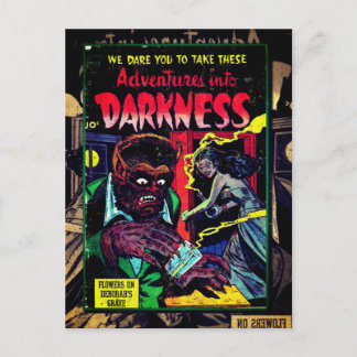 Adventures into Darkness #9, Gold Age Horror Cover Postcard