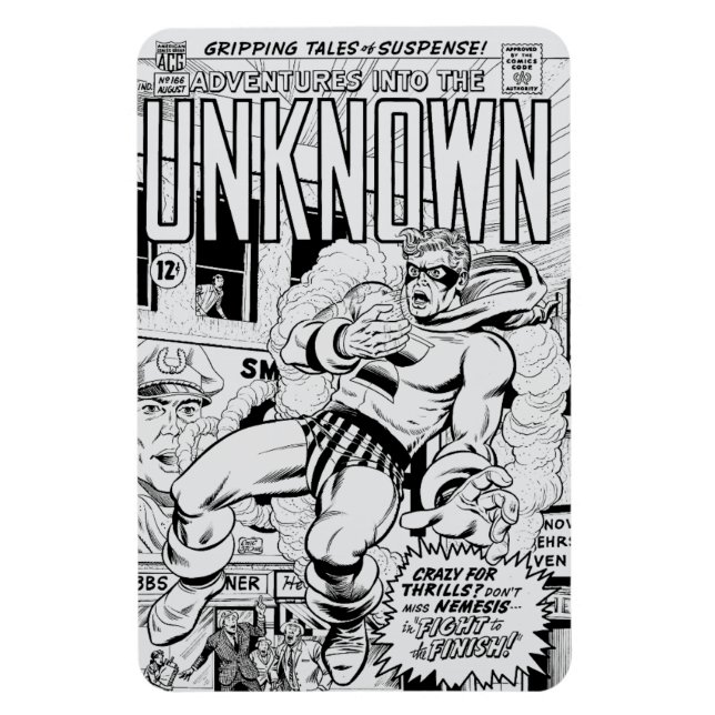 'Adventures into the Unknown' Lite Grey Magnet (Vertical)