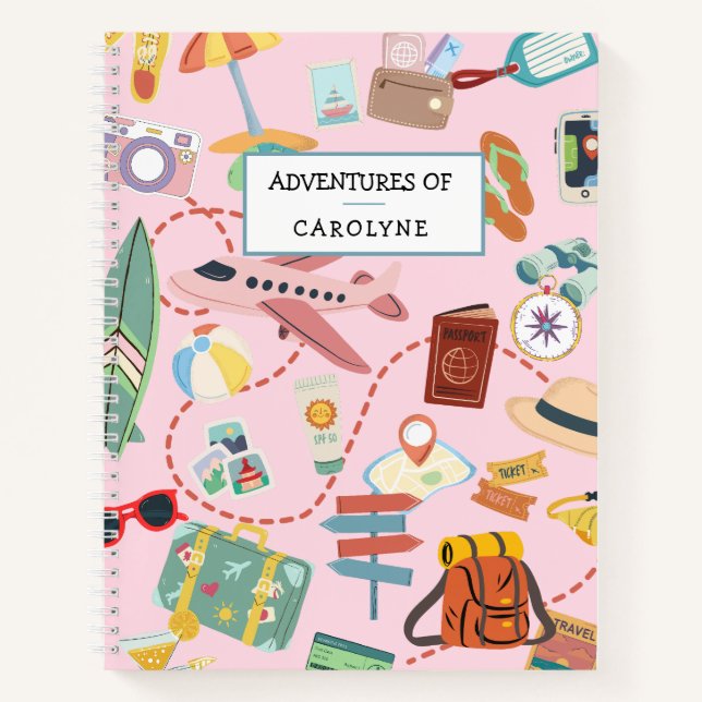 Adventures Travel Journal Custom Text (Front)