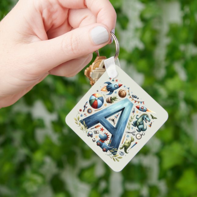 Adventurous 'A' Kids' Keychain (Hand)