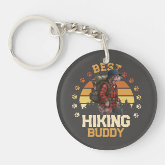 Adventurous American Hairless Terrier Hiker  Key Ring