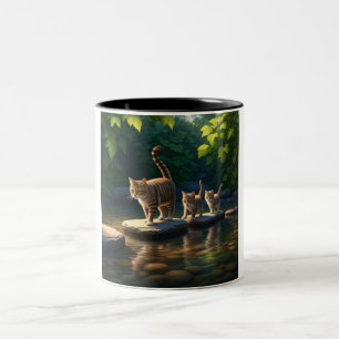 Adventurous Cat Mum Two-Tone Mug