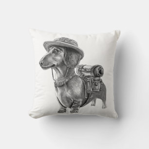 Adventurous dachshund cushion