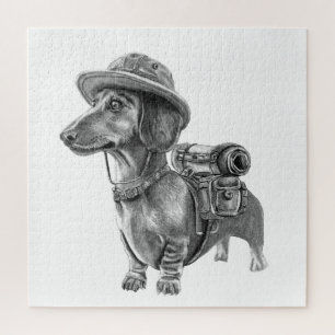 Adventurous dachshund jigsaw puzzle