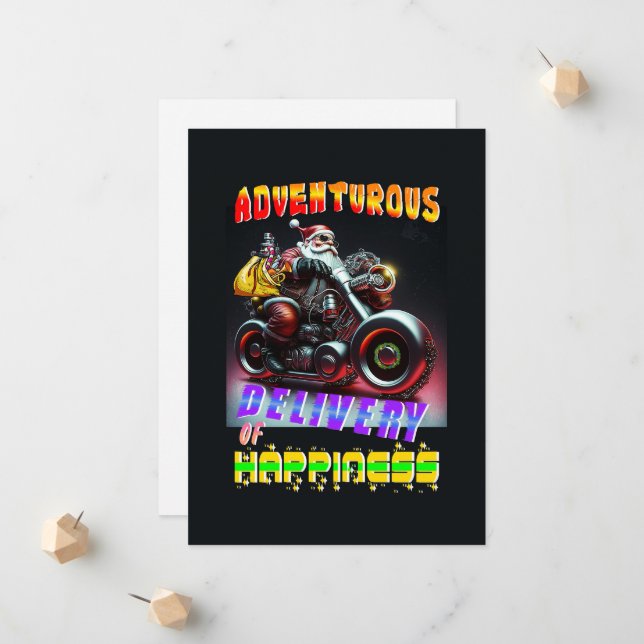 Adventurous Delivery Of Happiness Announcement (Front/Back In Situ)