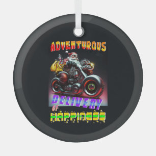 Adventurous Delivery Of Happiness Glass Tree Decoration