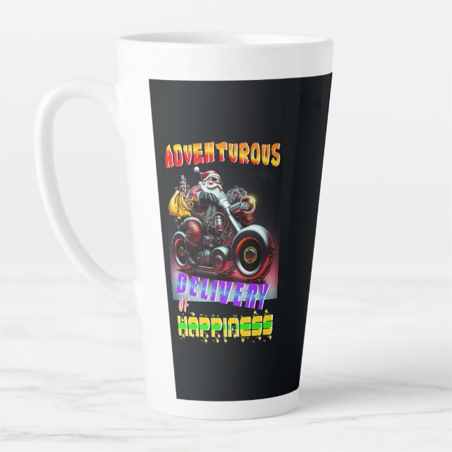 Adventurous Delivery Of Happiness Latte Mug (Left)