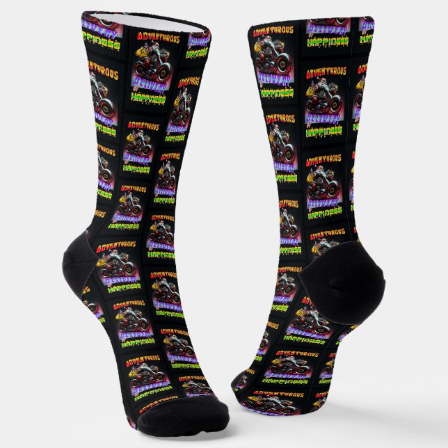 Adventurous Delivery Of Happiness Socks (Angled)