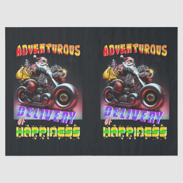 Adventurous Delivery Of Happiness Tissue Paper (Front)
