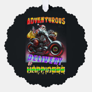 Adventurous Delivery Of Happiness Tree Decoration Card