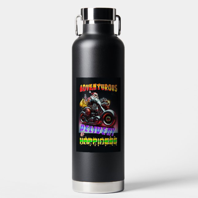 Adventurous Delivery Of Happiness Water Bottle (Front)
