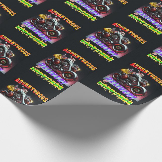 Adventurous Delivery Of Happiness Wrapping Paper (Corner)
