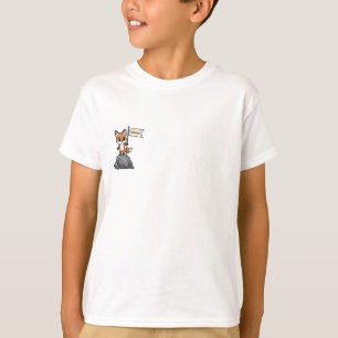 Adventurous Explorer Fox Flag Kids T-Shirt