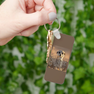 Adventurous Meerkat Living Key Ring