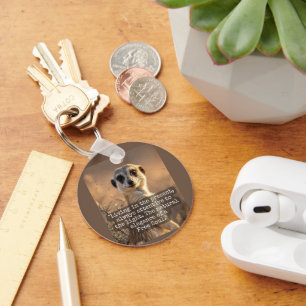 Adventurous Meerkat Living Key Ring