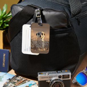 Adventurous Meerkat Living Luggage Tag