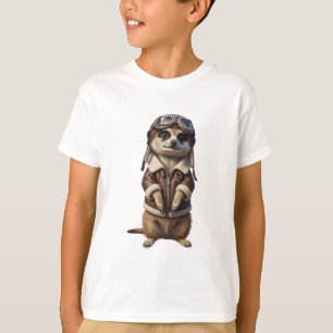 Adventurous Meerkat Pilot Kids T-Shirt